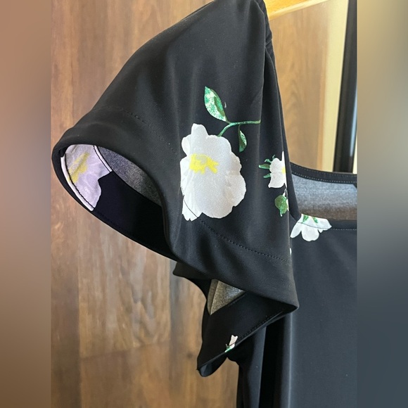 Banana Republic Black Floral Dress - Picture 4 of 6